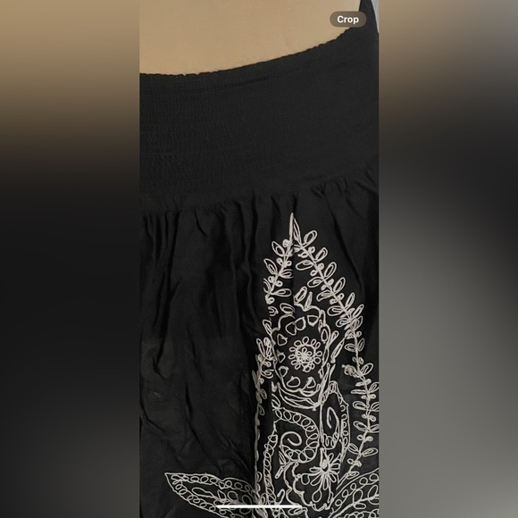 SOAKED ~Black and White Embellished Mini Skater Skirt NWT Small - Picture 6 of 9